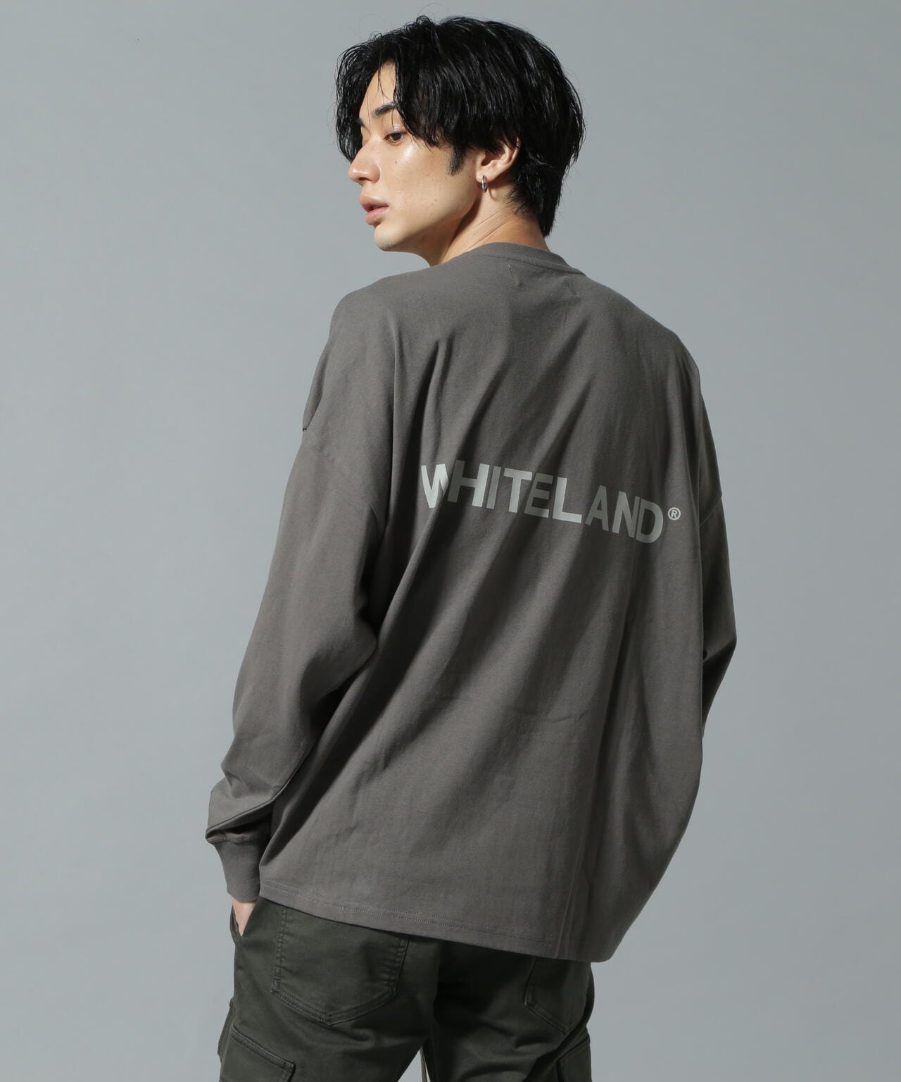 【WEB&DEPOT限定】WHITELAND/ホワイトランド/LOGO LST/ロゴロングスリーブT