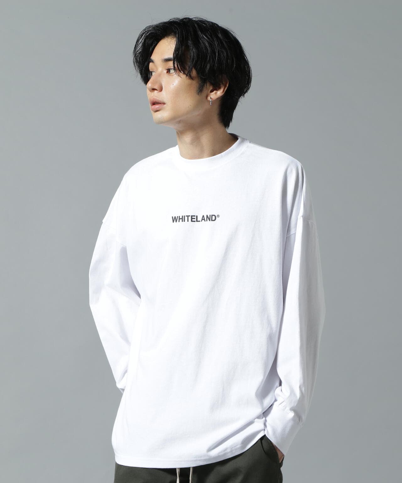 【WEB&DEPOT限定】WHITELAND/ホワイトランド/LOGO LST/ロゴロングスリーブT