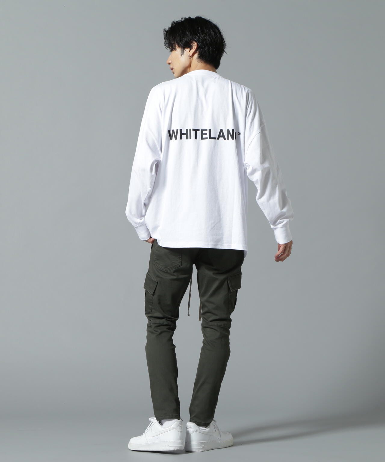 【WEB&DEPOT限定】WHITELAND/ホワイトランド/LOGO LST/ロゴロングスリーブT