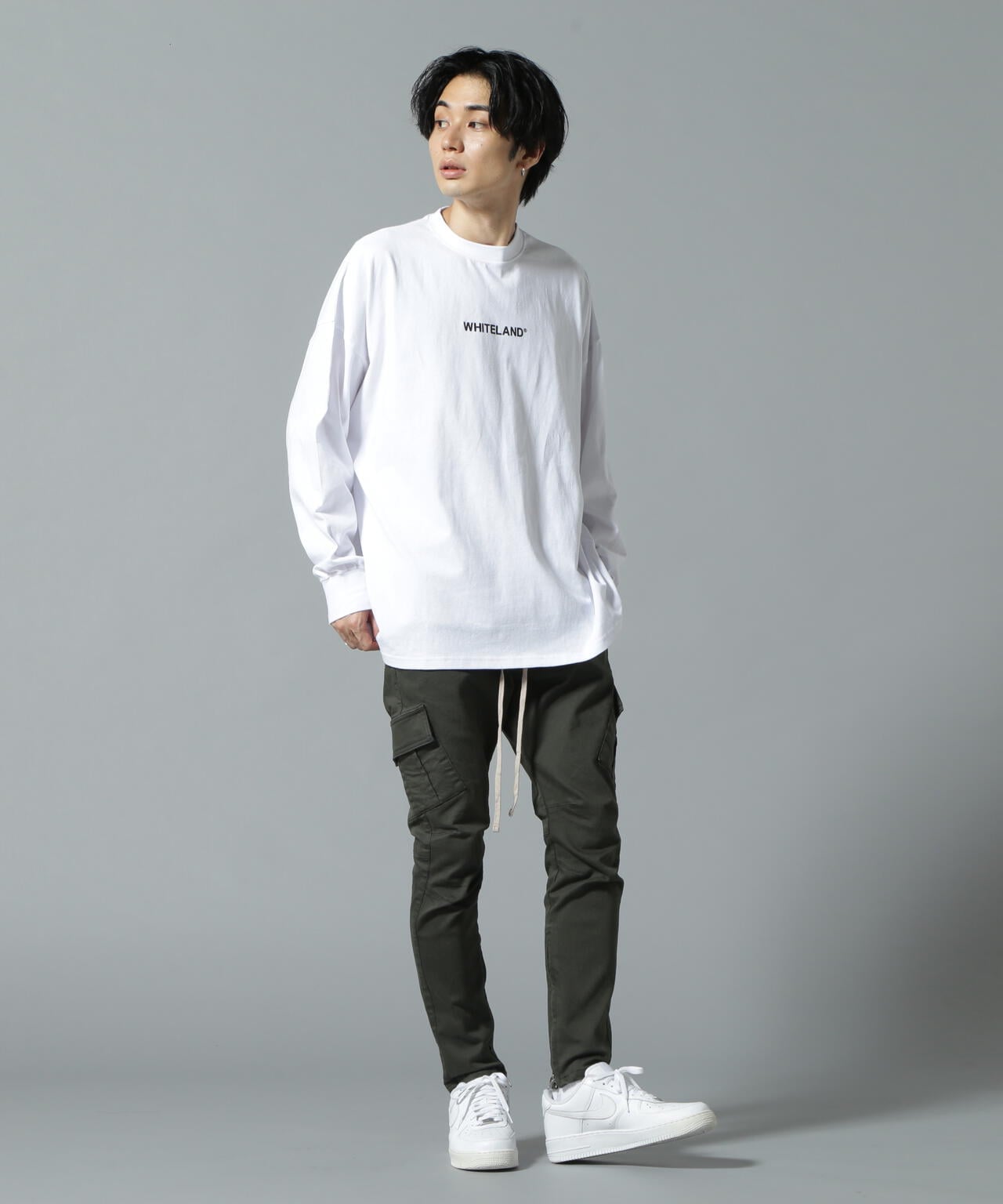 【WEB&DEPOT限定】WHITELAND/ホワイトランド/LOGO LST/ロゴロングスリーブT