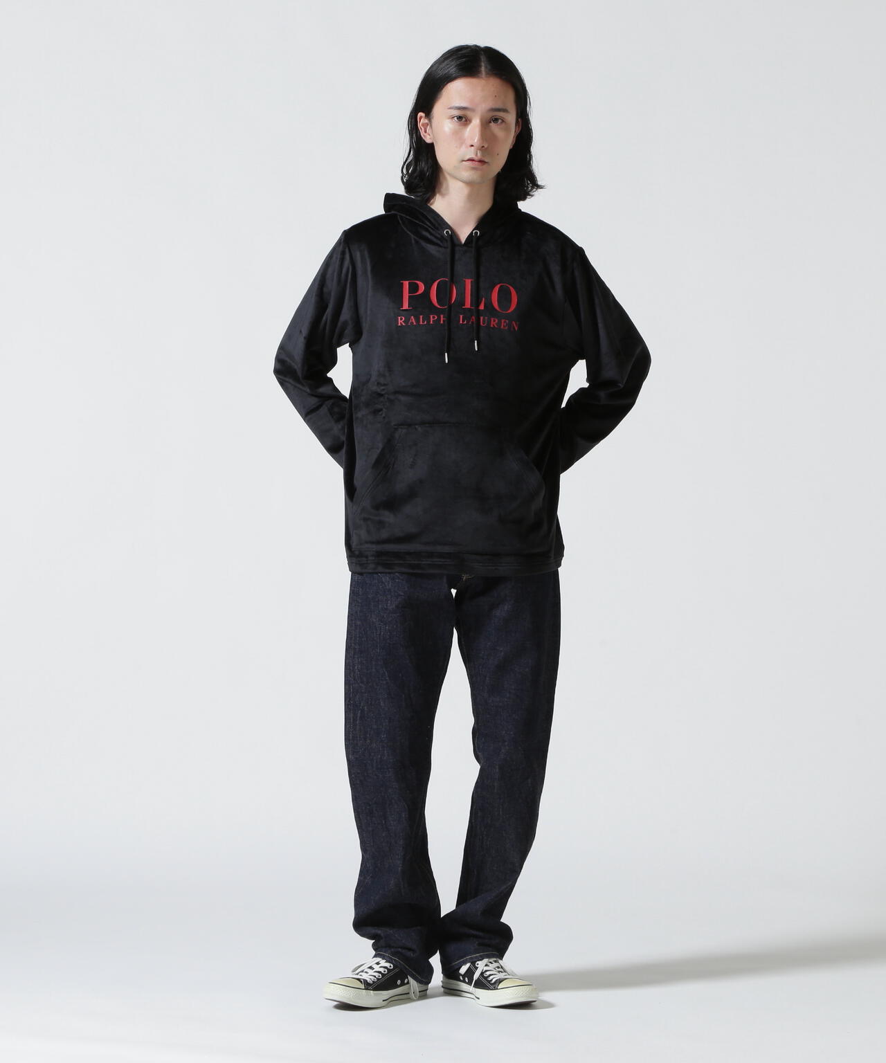 POLO RALPH LAUREN/ポロラルフローレン/BRUSHED VELOUR L/S HOODIE/ベロアパーカー