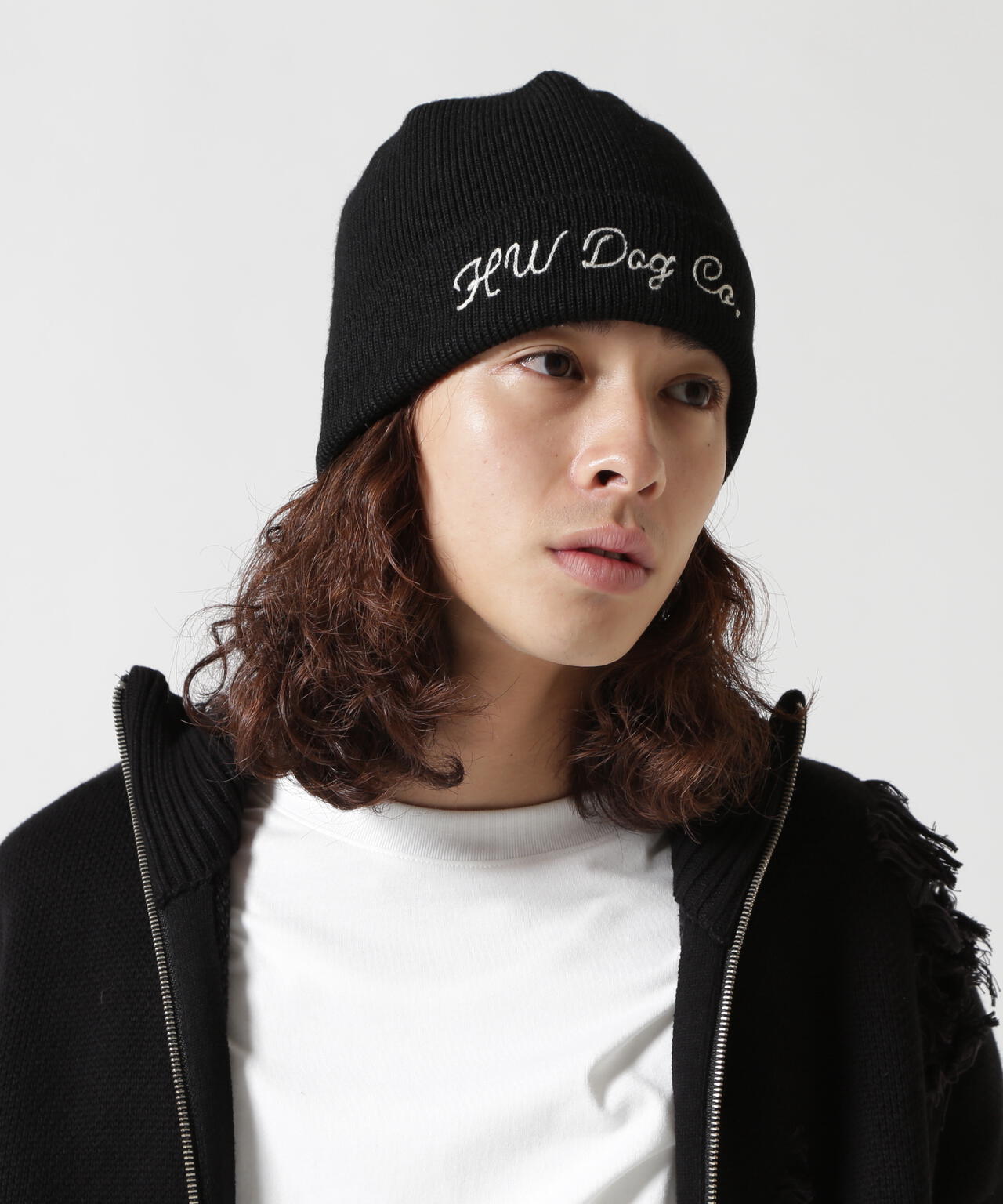 全国無料dog&co WOOL KNIT HAT - Black 帽子