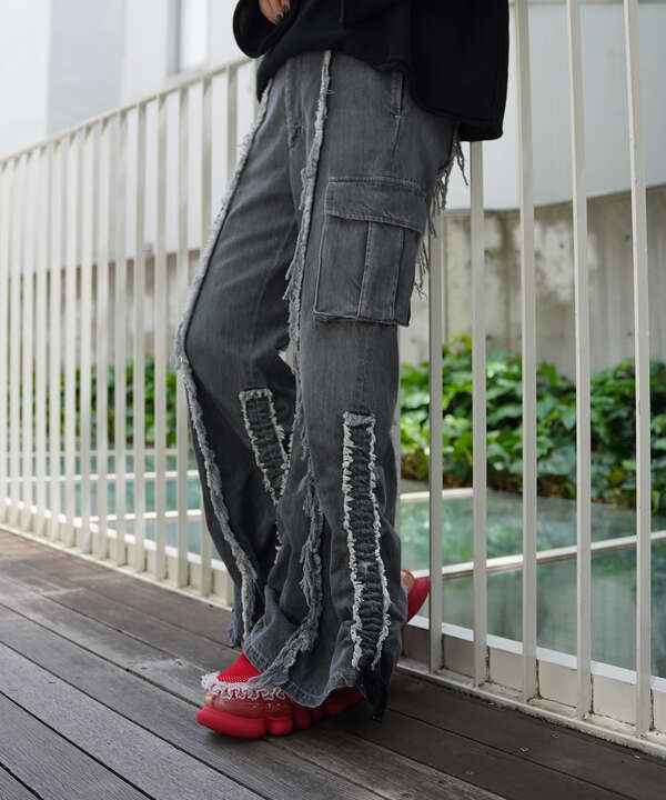 rurumu:/ルルムウ/【LHP Exclusive】drawstring "black" denim pants