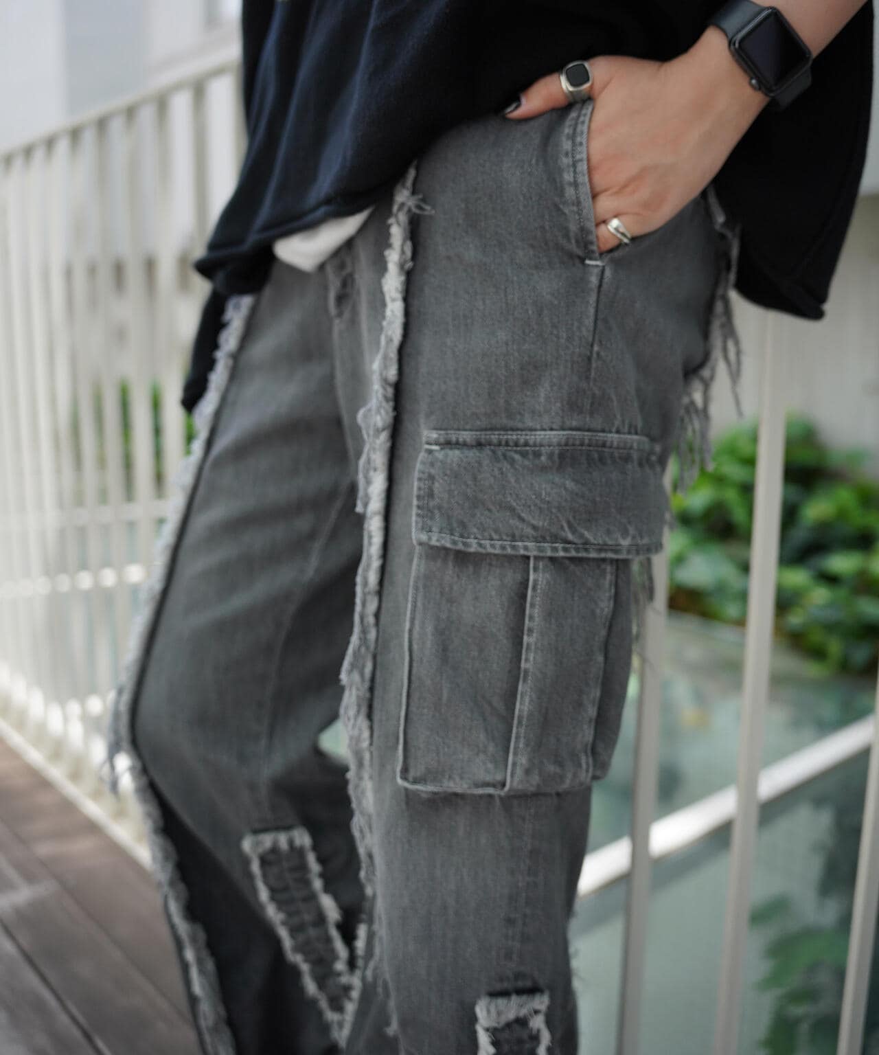 rurumu:/ルルムウ/【LHP Exclusive】drawstring black denim pants | LHP ( エルエイチピー  ) | US ONLINE STORE（US オンラインストア）