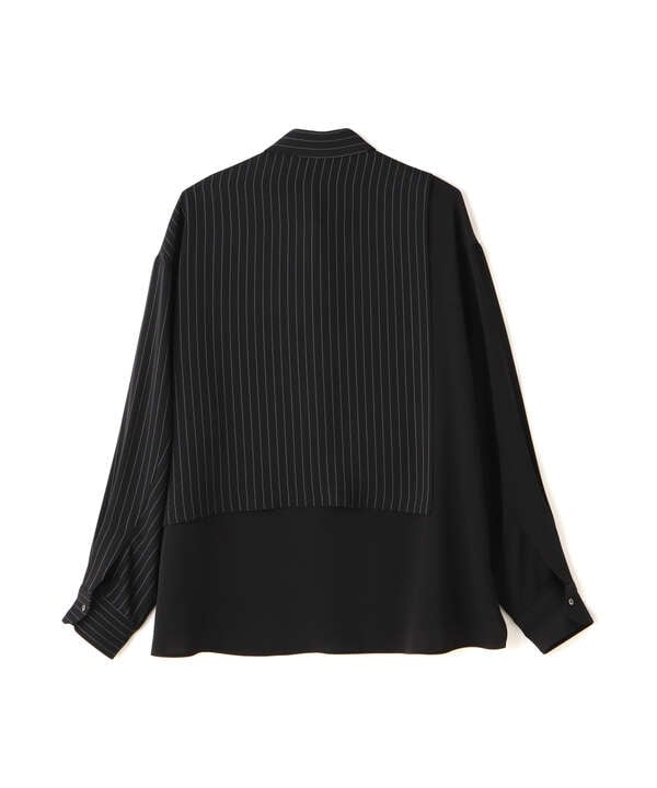 CULLNI/クルニ/Double Cloth Asymmetrical Stripe Shirt
