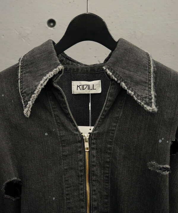 KIDILL/キディル/DESTROY PULLOVER DENIM SHIRT