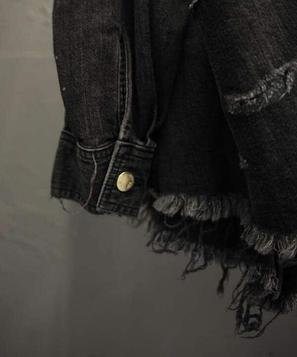 KIDILL/キディル/DESTROY PULLOVER DENIM SHIRT