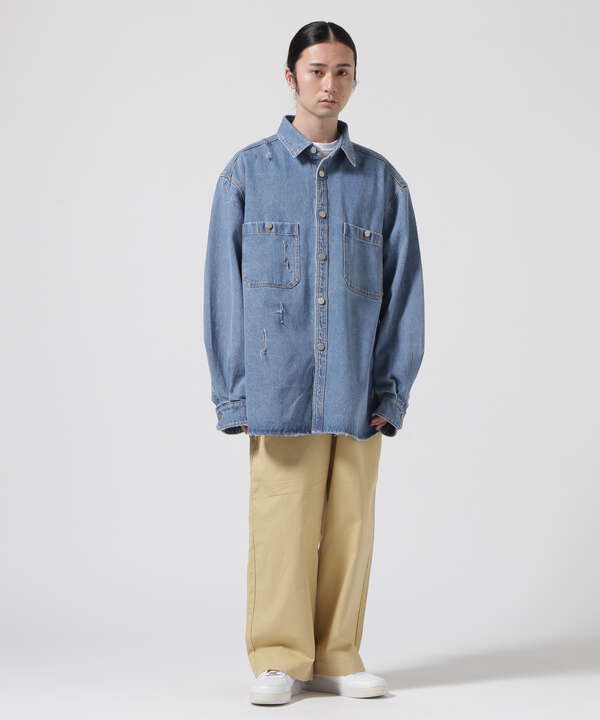 WHITELAND/ホワイトランド/OVER SIZE DENIM SHIRTS