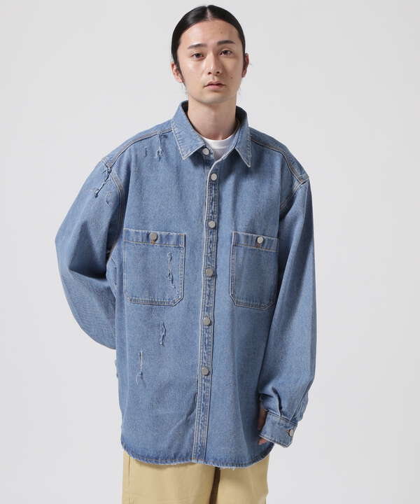 WHITELAND/ホワイトランド/OVER SIZE DENIM SHIRTS