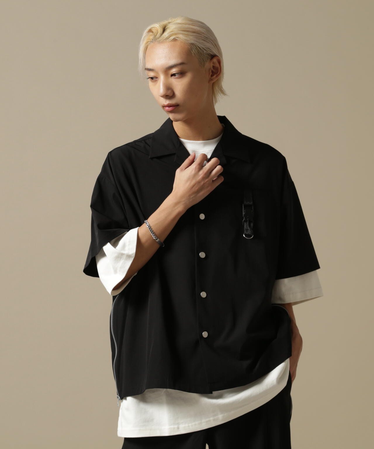 DankeSchon/ダンケシェーン/PREMIUM撥水SN SIDE ZIP S/S SHIRTS