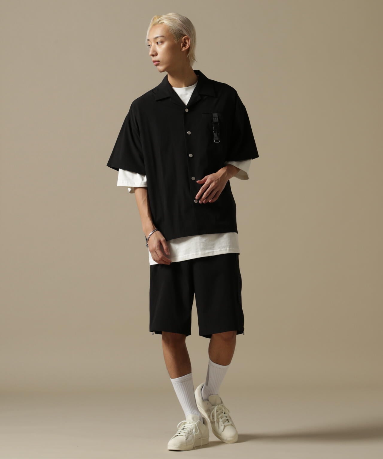 DankeSchon/ダンケシェーン/PREMIUM撥水SN SIDE ZIP S/S SHIRTS