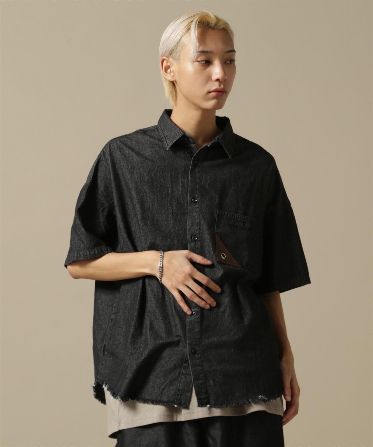 【WEB&DEPOT限定】WHITELAND/OWL/DENIM S/S SHIRT