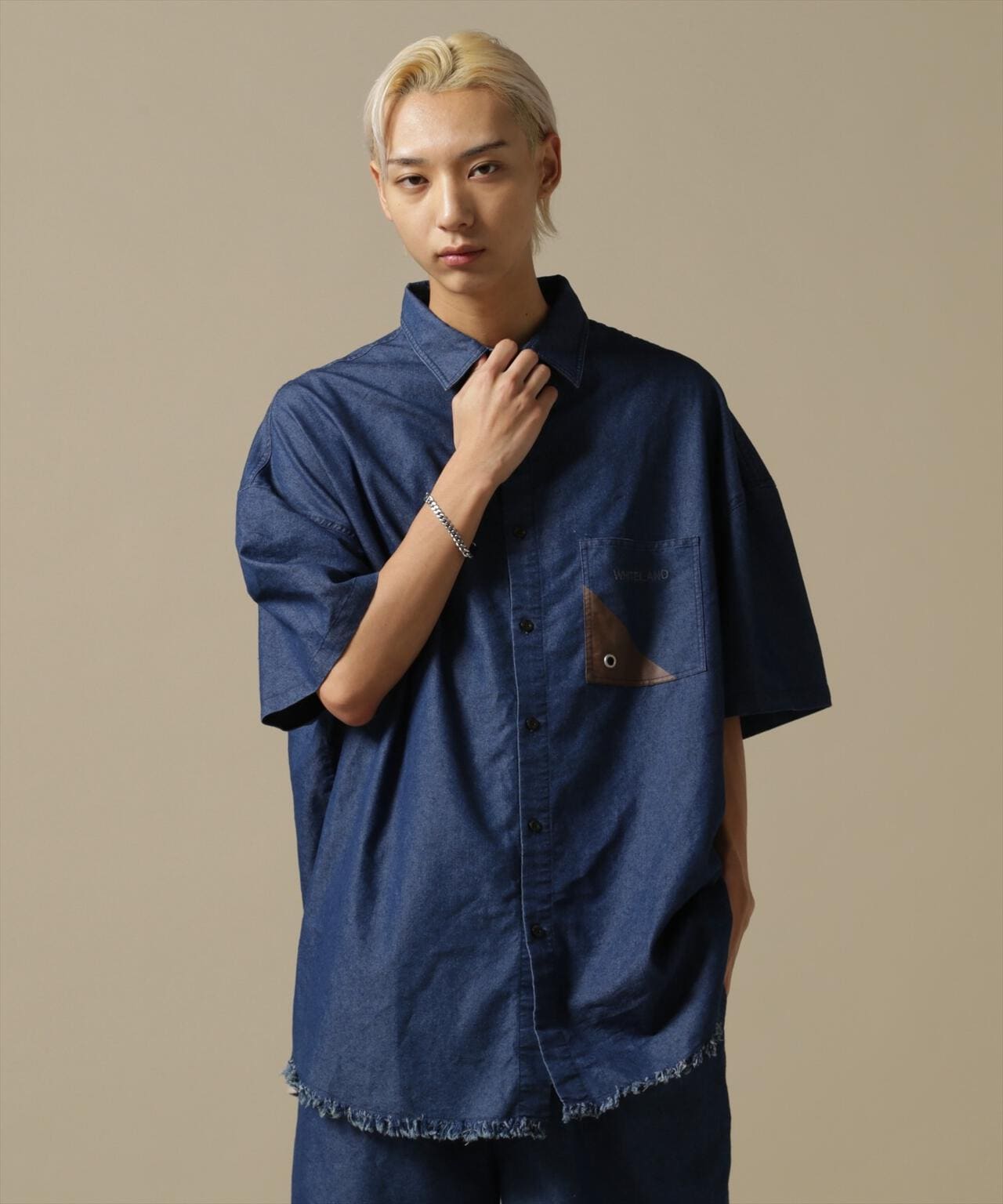 【WEB&DEPOT限定】WHITELAND/OWL/DENIM S/S SHIRT