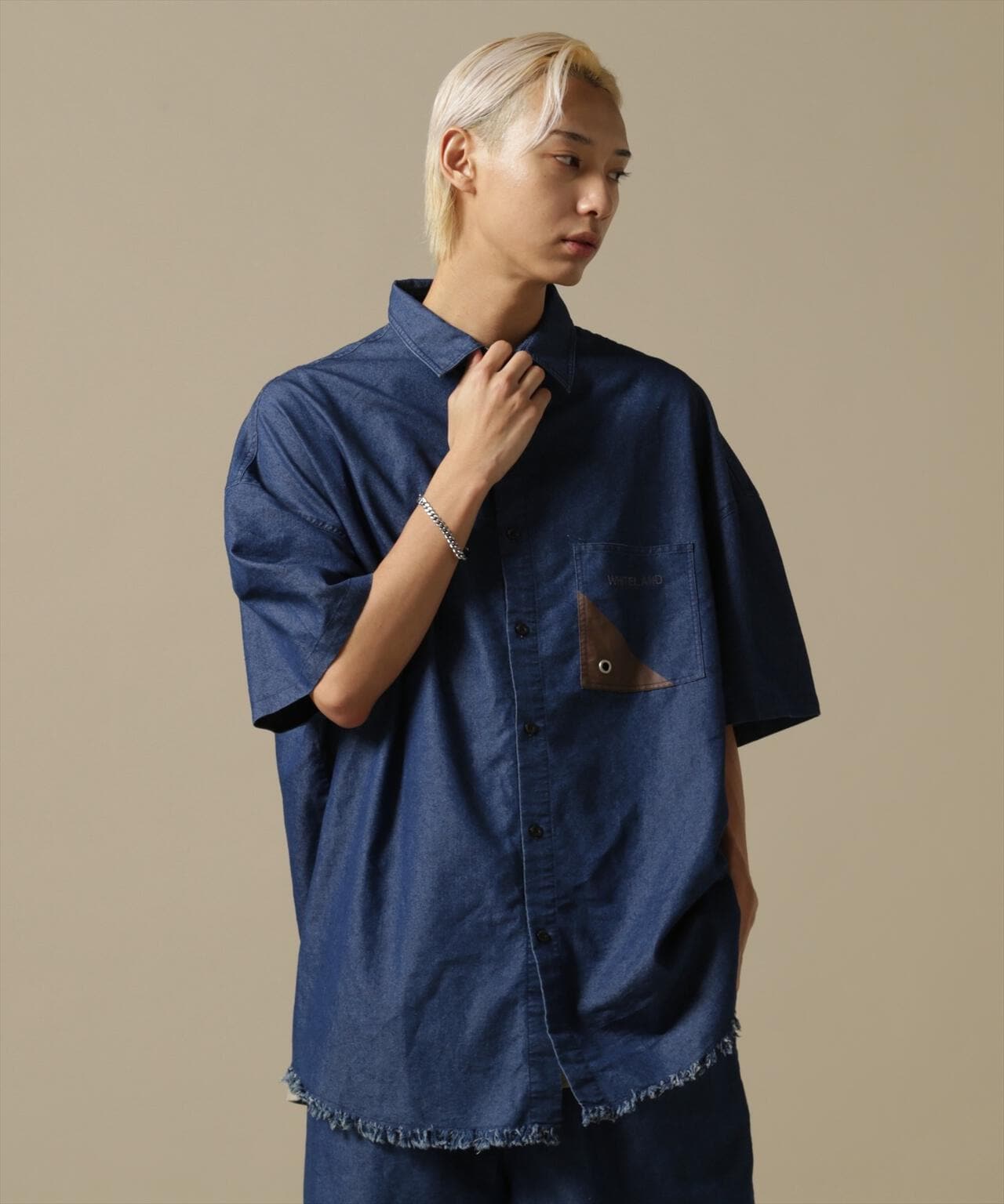 【WEB&DEPOT限定】WHITELAND/OWL/DENIM S/S SHIRT