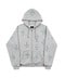 UNKNOWN LONDON/アンノウンロンドン/Gray×Baby Blue Rs Cross Zip Hoodie
