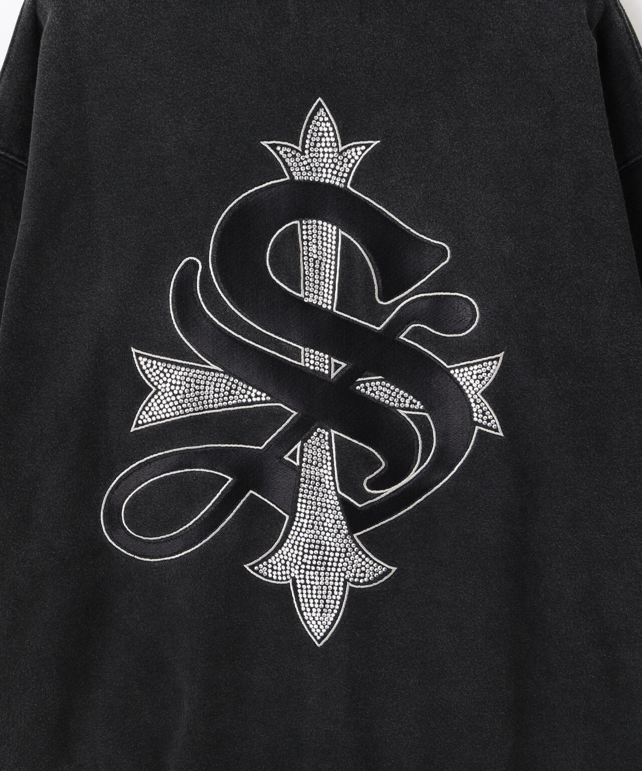 Supplier/EXCLUSIVE STUDS CROSS ZIP HOODIE SILVER | LHP 