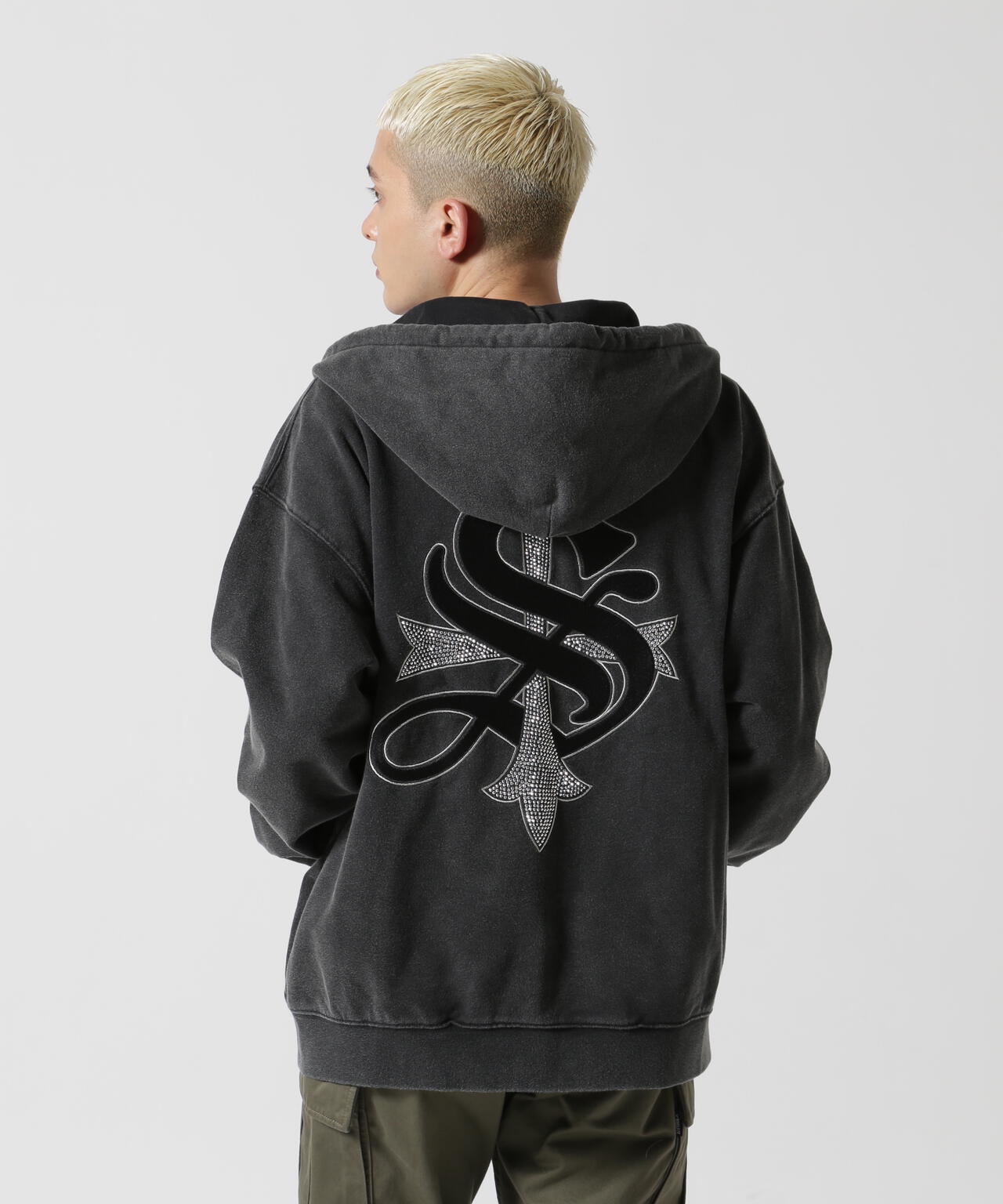 Supplier/ZIP HOODIE SILVERstussy