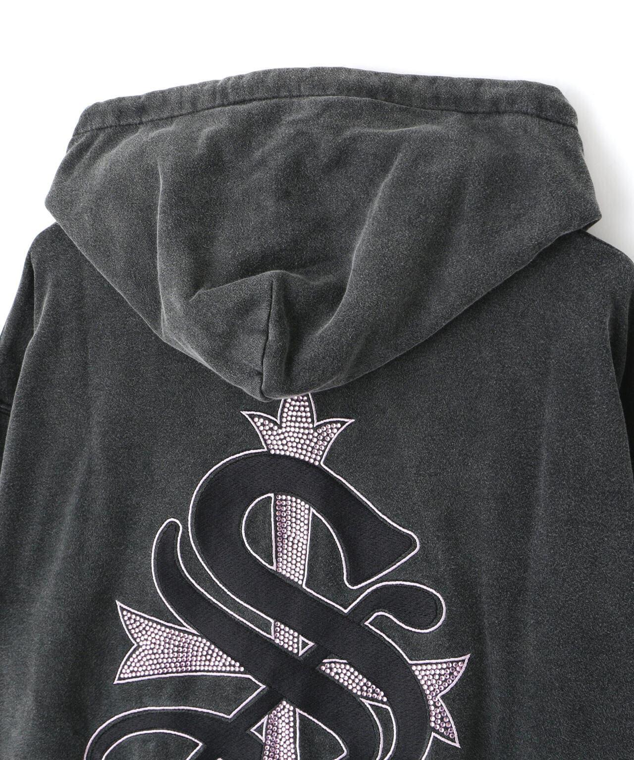 Supplier/EXCLUSIVE STUDS CROSS ZIP HOODIE PINK