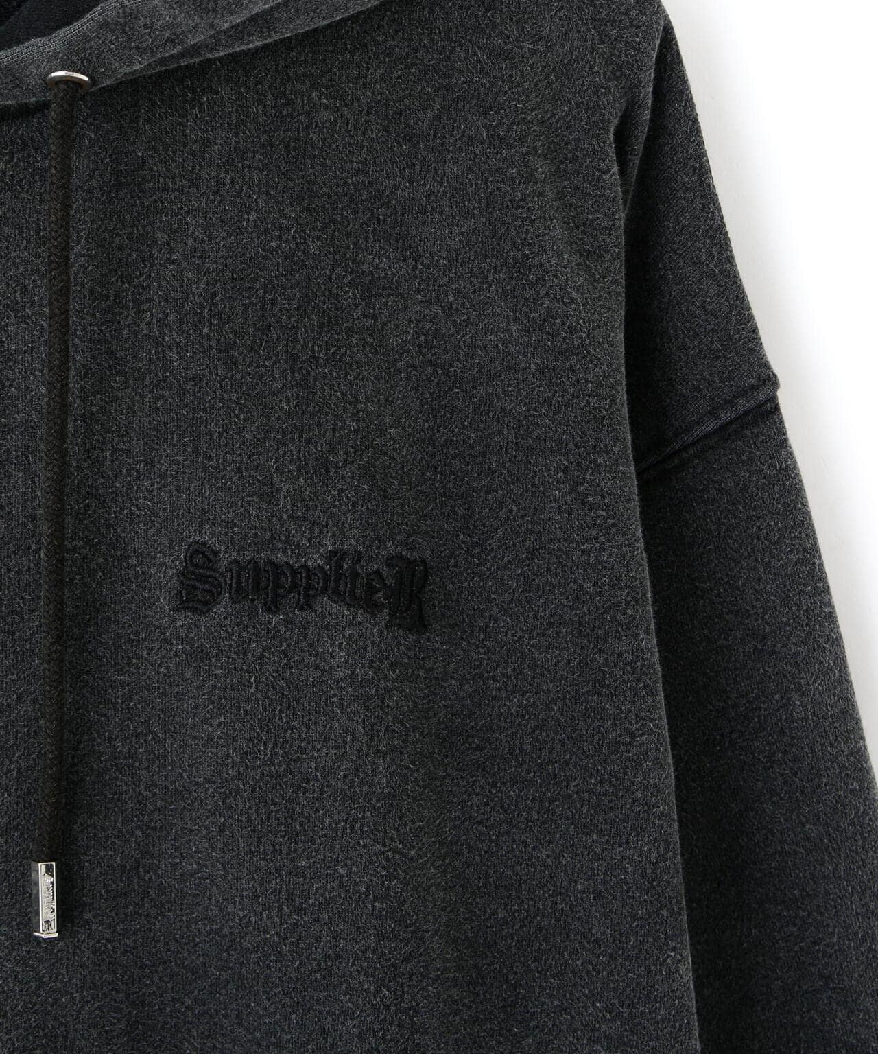 Supplier/EXCLUSIVE STUDS CROSS ZIP HOODIE BLACK