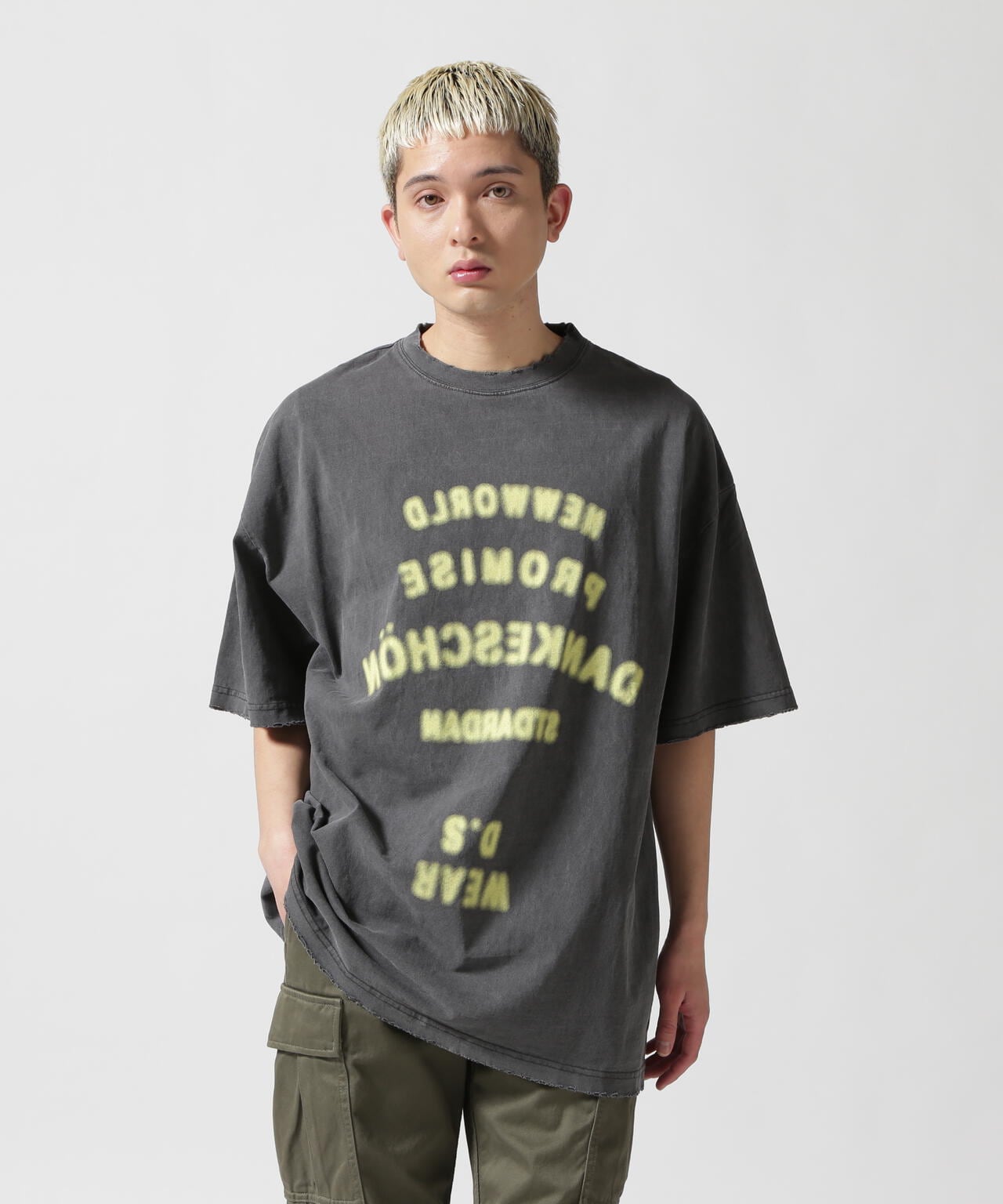 DankeSchon/ダンケシェーン/PIGMENT STENCIL S/S TEE