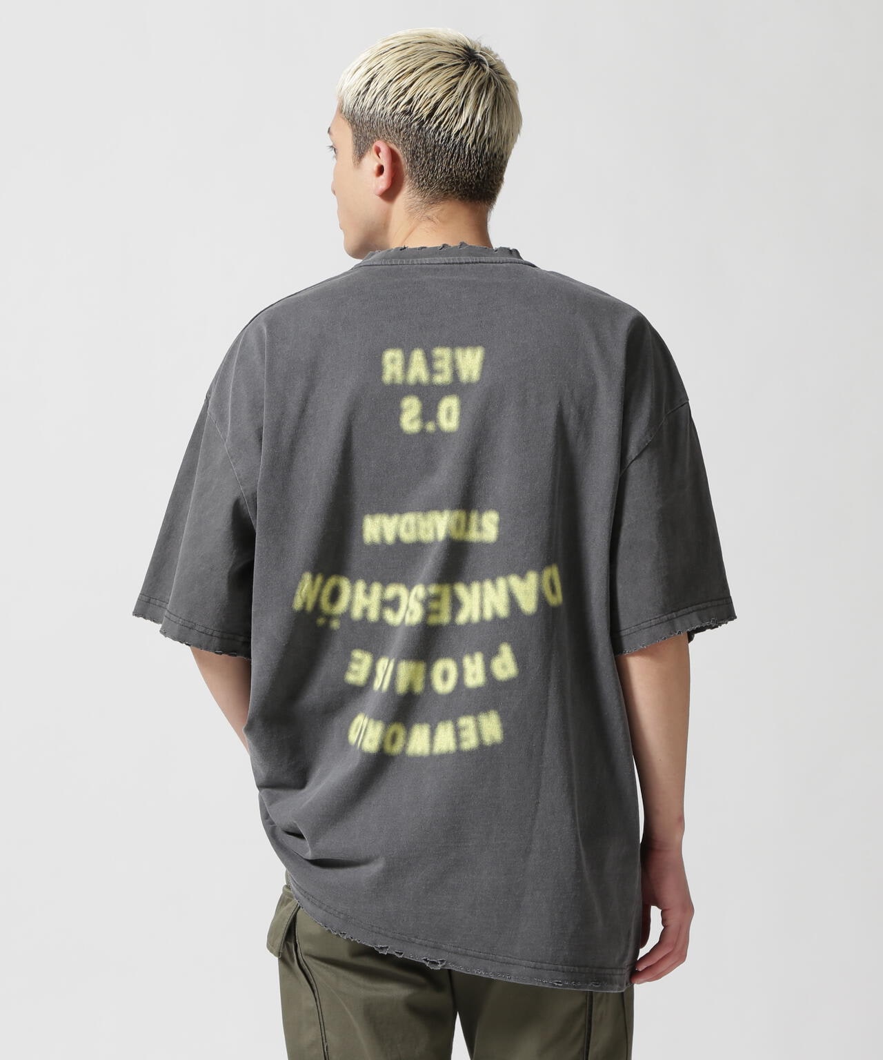 DankeSchon/ダンケシェーン/PIGMENT STENCIL S/S TEE