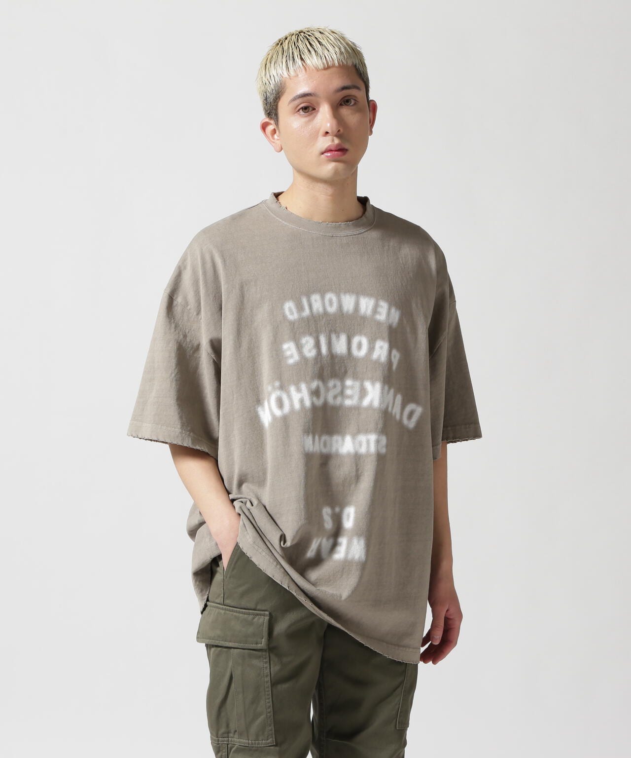 DankeSchon/ダンケシェーン/PIGMENT STENCIL S/S TEE