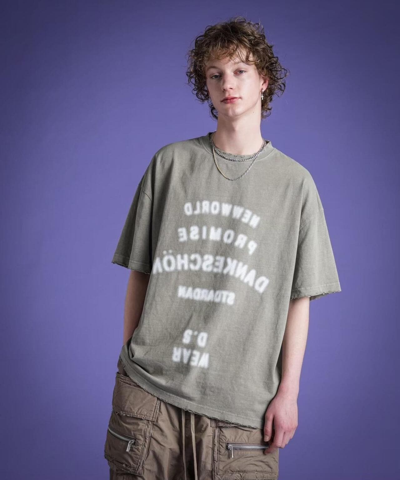 DankeSchon/ダンケシェーン/PIGMENT STENCIL S/S TEE