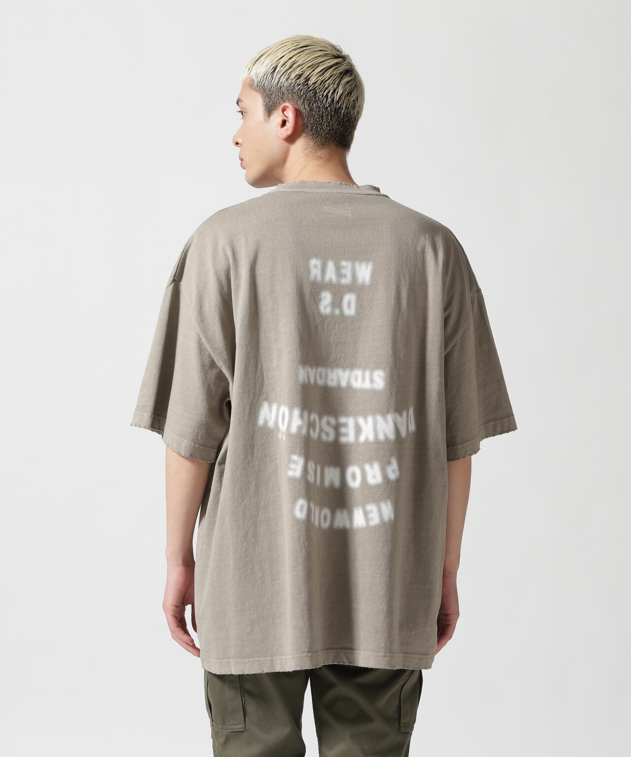 DankeSchon/ダンケシェーン/PIGMENT STENCIL S/S TEE