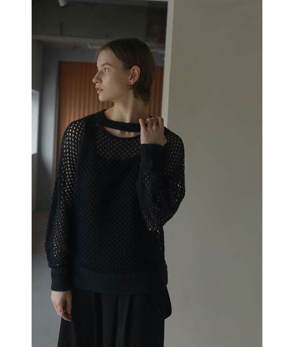 MANOF/マノフ/MESH KNIT TOPS