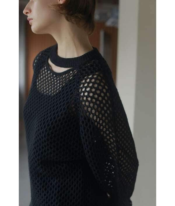 MANOF/マノフ/MESH KNIT TOPS