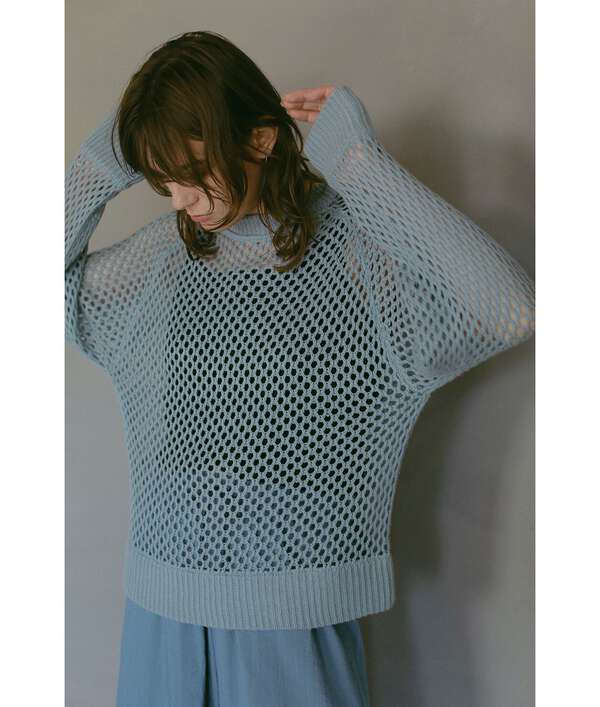 MANOF/マノフ/MESH KNIT TOPS