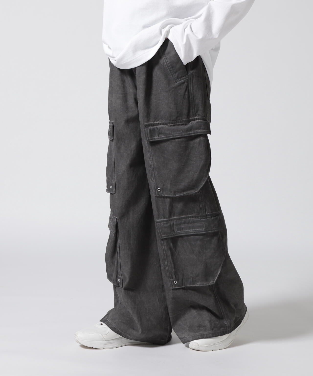 DankeSchon/ダンケシェーン/SPRAYED FLARE CARGO PANTS