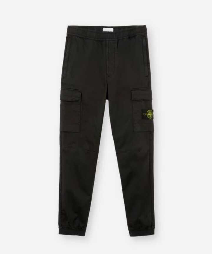 Stone island cargo pants black discount