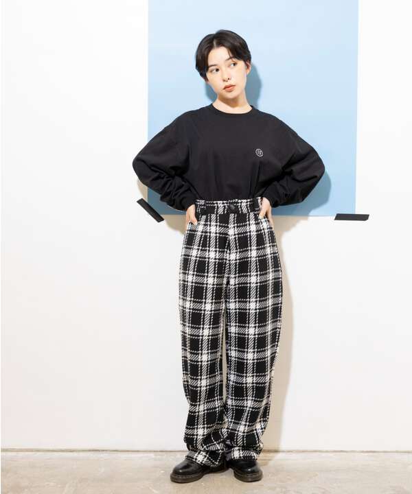 yipyip/イップイップ/PLAID CHECK WIDE PANTS