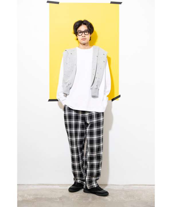 yipyip/イップイップ/PLAID CHECK WIDE PANTS