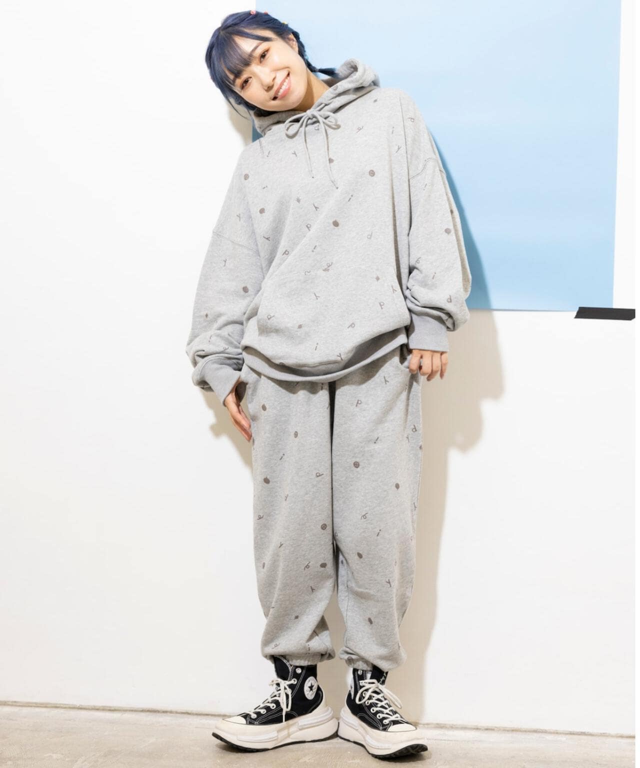 yipyip/イップイップ/MULTI PATTERN SWEAT PANTS