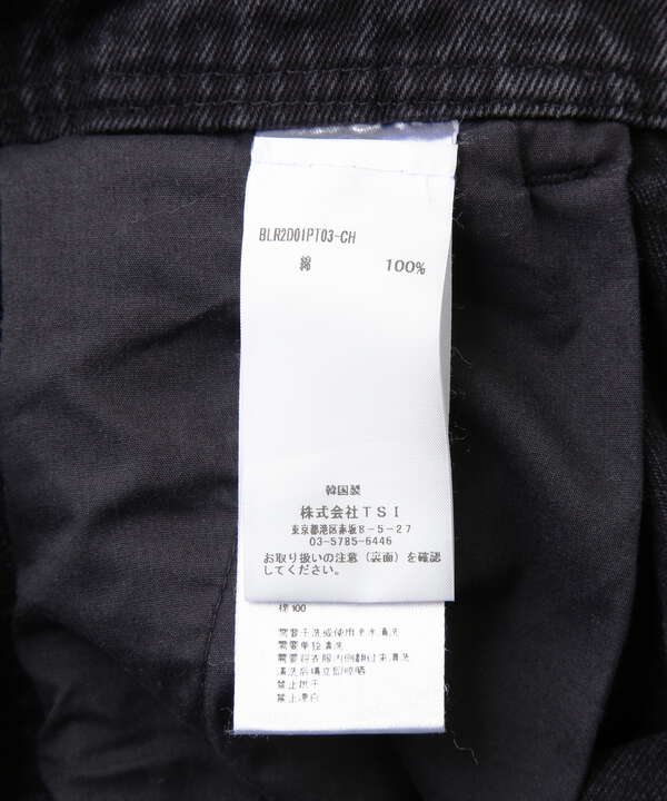 BLR BLUER/ビーエルアール ブラー/CURVED CARGO WASHED DP