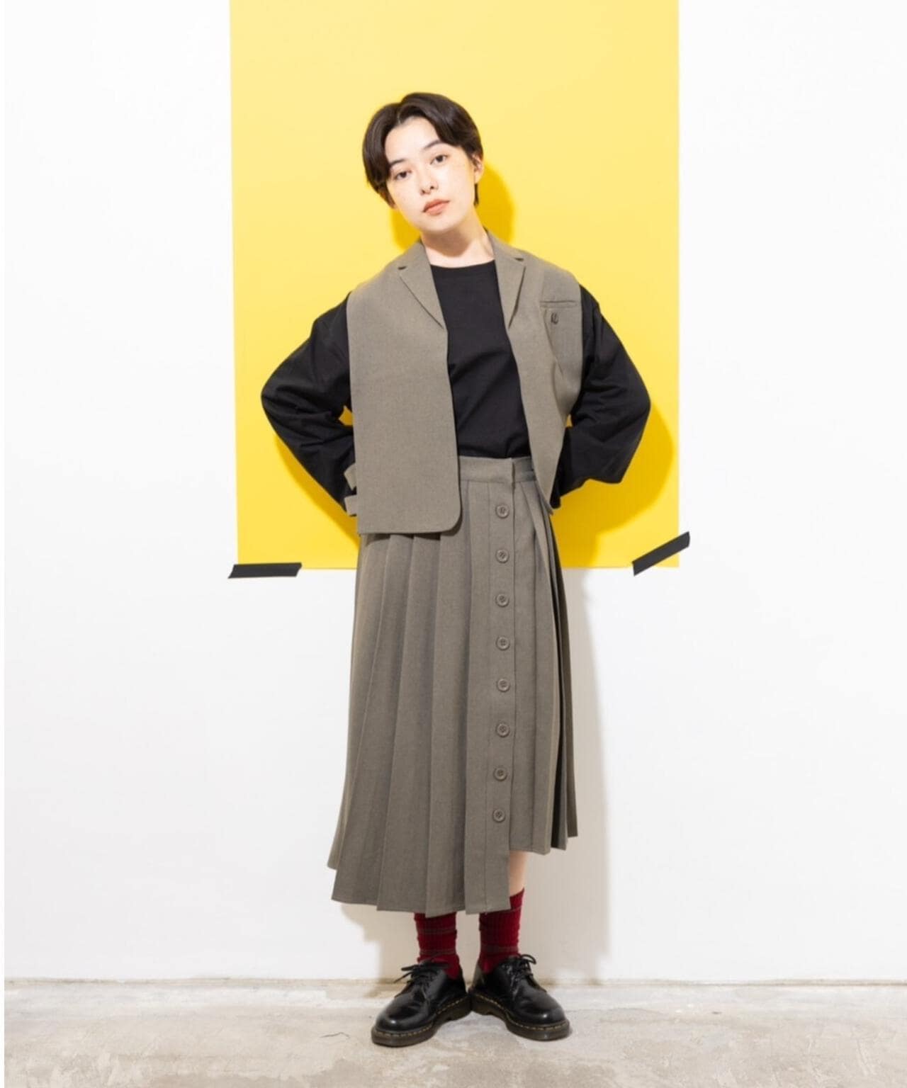 yipyip/イップイップ/PLEATS SKIRT