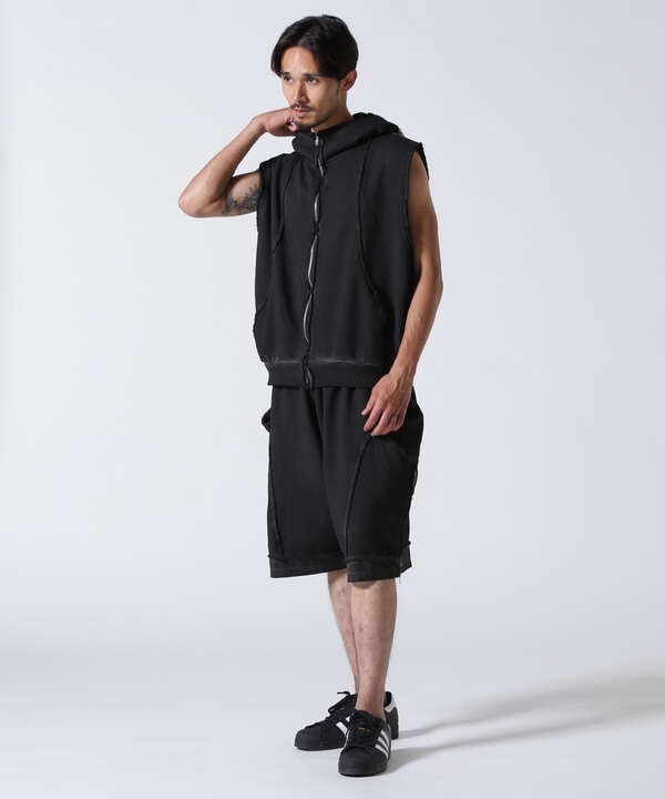 WHITELAND/ホワイトランド/SWEAT SIDE ZIP SHORT