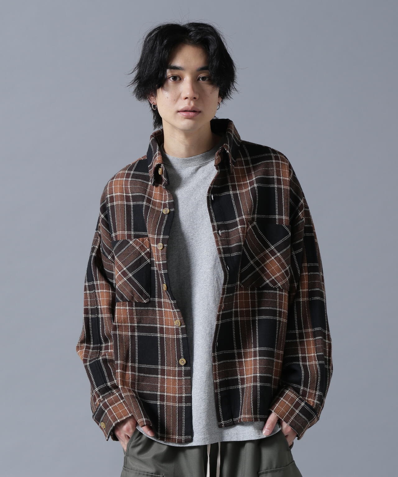  【WEB&DEPOT限定】DankeSchon/ダンケシェーン/COTTON FLANNEL CHECK SHIRT