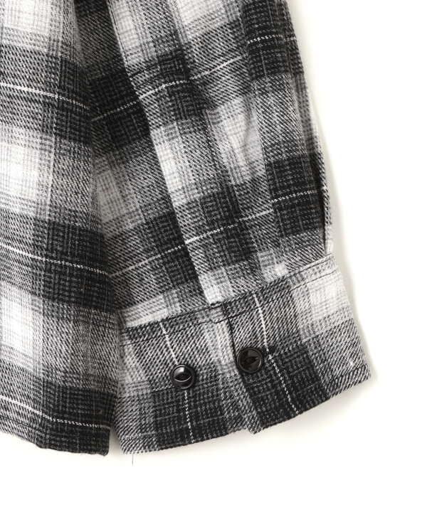 SUPPLIER/サプライヤー/Faux Leather Patch Check Shirt