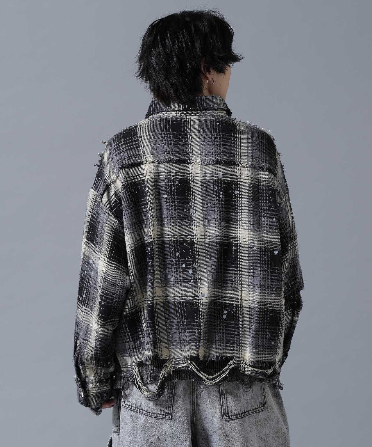 DankeSchon/ダンケシェーン/DAMAGE FLANNEL CHECK SHIRTS