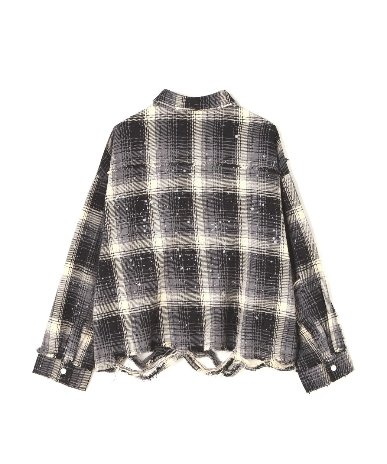 DankeSchon/ダンケシェーン/DAMAGE FLANNEL CHECK SHIRTS