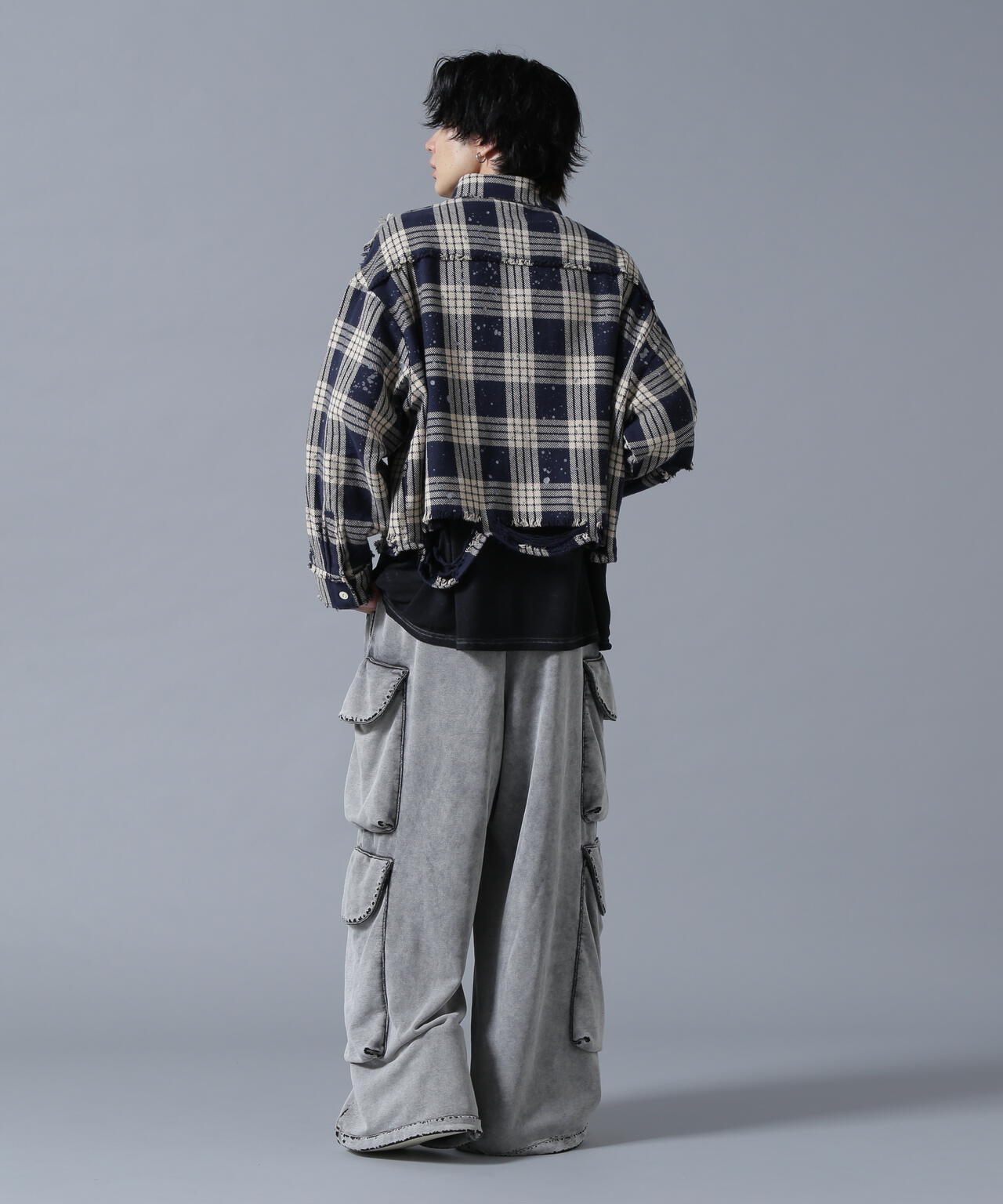 DankeSchon/ダンケシェーン/DAMAGE FLANNEL CHECK SHIRTS