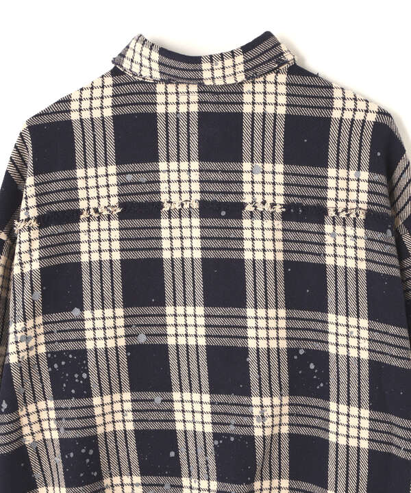 DankeSchon/ダンケシェーン/DAMAGE FLANNEL CHECK SHIRTS