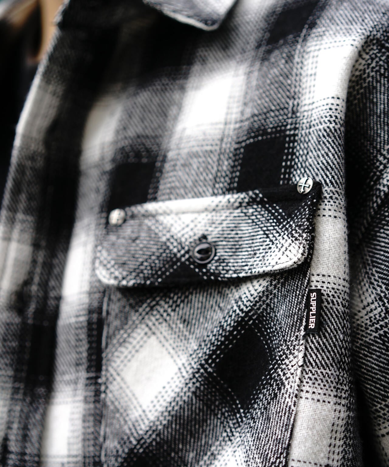 SUPPLIER/サプライヤー/【LHP EXCLUSIVE】Leather Patch Check Shirt