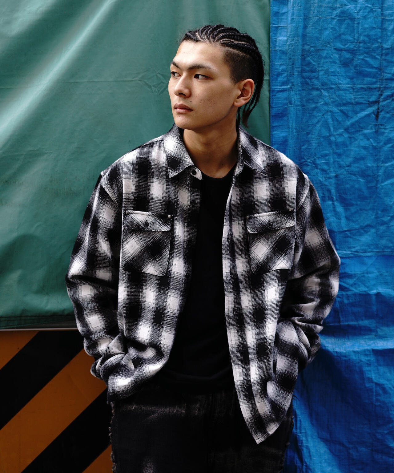 SUPPLIER/サプライヤー/【LHP EXCLUSIVE】Leather Patch Check Shirt