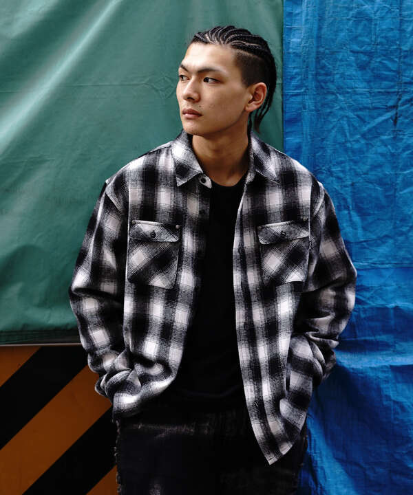 SUPPLIER/サプライヤー/【LHP EXCLUSIVE】Leather Patch Check Shirt