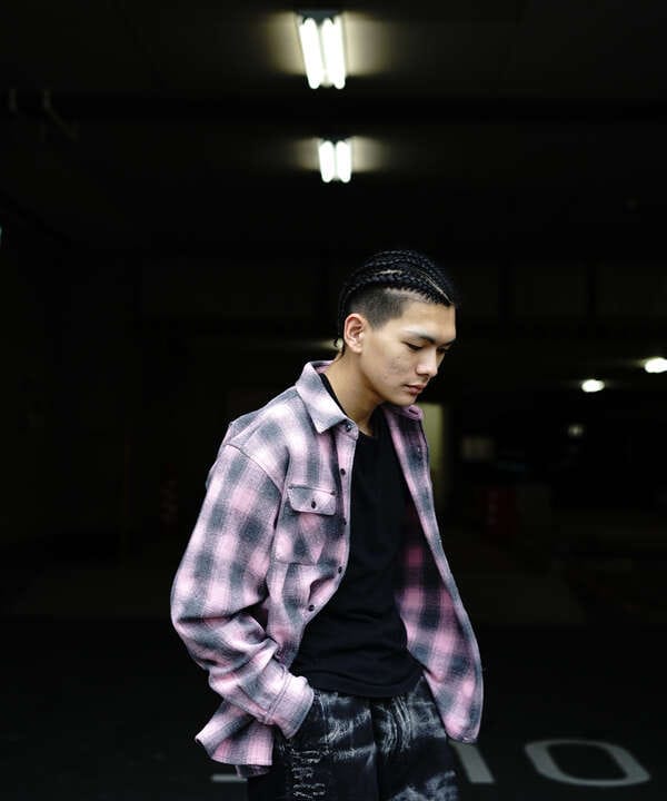 SUPPLIER/サプライヤー/【LHP EXCLUSIVE】Leather Patch Check Shirt