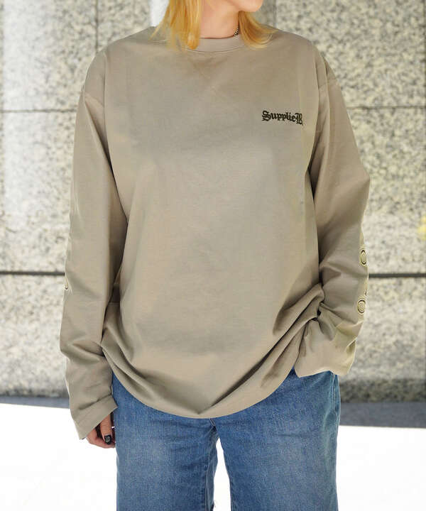 SUPPLIER/【LHP EXCLUSIVE】CROSS L/S TEE - BEIGE